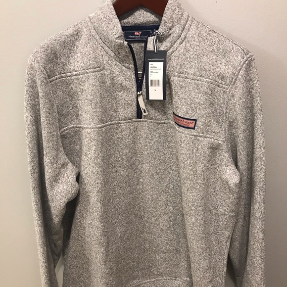 Vineyard Vines Sweater Fleece Shep Shirt NWT L GRY - Picture 6 of 6